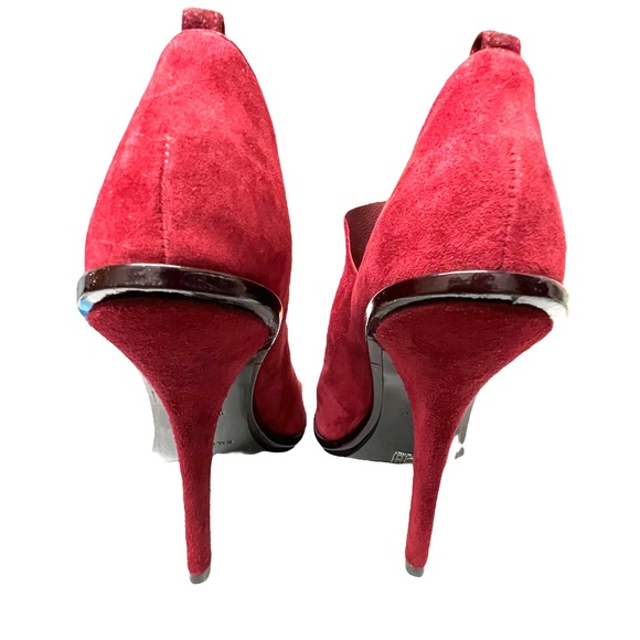 Balenciaga Red Suede High-heel Peep-toe Bootie Pumps - Picture 5 of 10